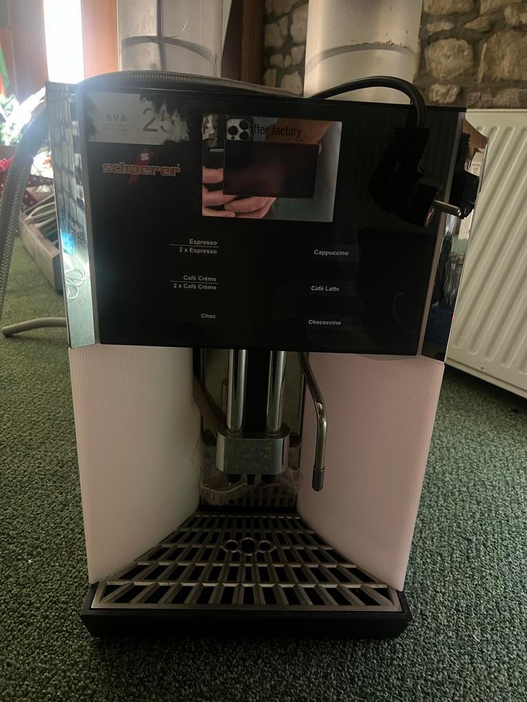 Schaerer Koffiemachine - Espresso, Cappuccino, Latte, Witgoed en Apparatuur, Koffiezetapparaten, Stoompijpje, Gebruikt, 10 kopjes of meer