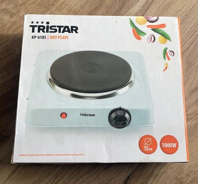 Tristar KP-6185 kookplaat / hot plate 1000W – nieuw in doos, Witgoed en Apparatuur, Kookplaten, Zo goed als nieuw, Vrijstaand