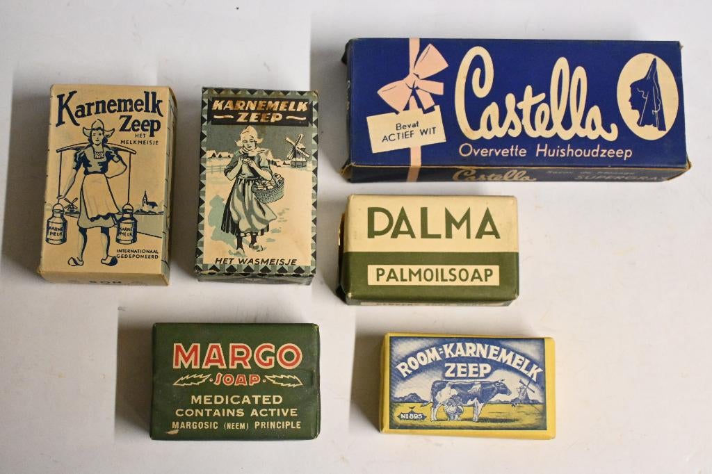 vintage handzeep verpakking castella margo karnemelk zeep, Ophalen of Verzenden, Zo goed als nieuw