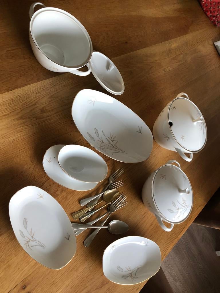 Arzberg germany schalen en dekschalen en gero bestek, Ophalen of Verzenden