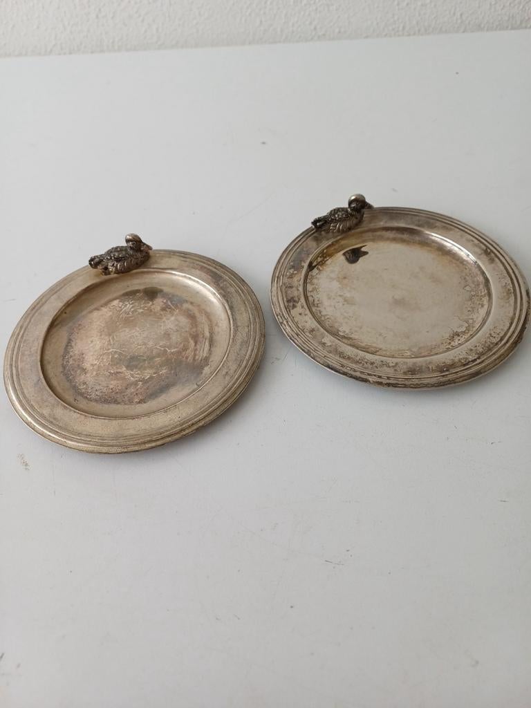 2 onderzetters. Met eendje  op zijkant., Ophalen of Verzenden