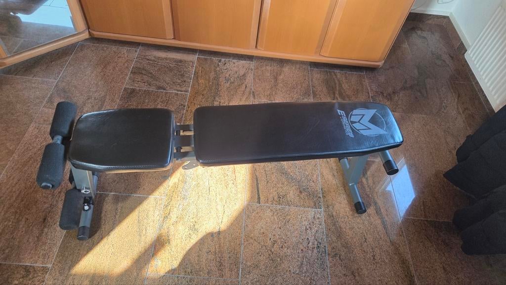 Gyronetics Bench + Dumbell set 2-15kg, Ophalen, Zo goed als nieuw, Armen, Fitnessbank