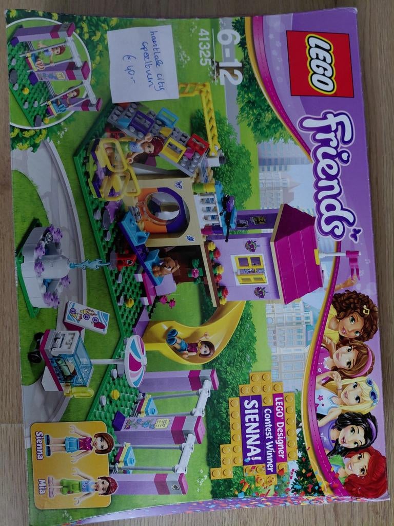LEGO Friends Heartlake City Speeltuin 41325 met boekjes, Ophalen of Verzenden, Zo goed als nieuw, Complete set, Lego