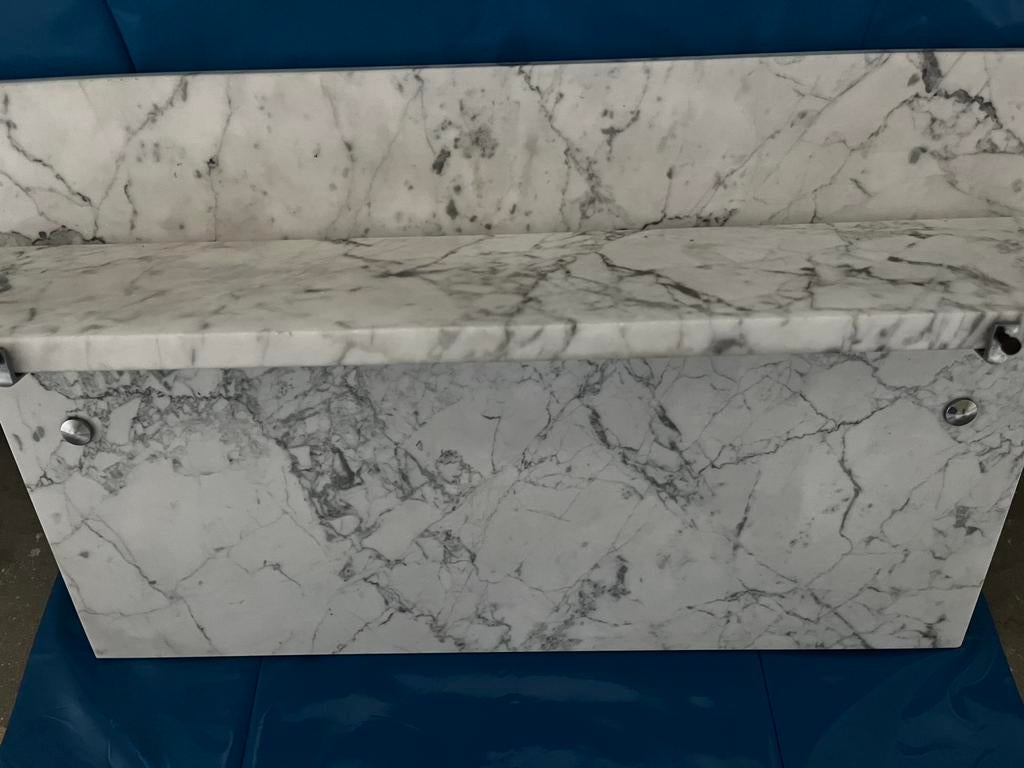 Marmer planchet met achterplaat 40x63cm en bevestiging, Verzenden, Gebruikt, Koper, Overige typen
