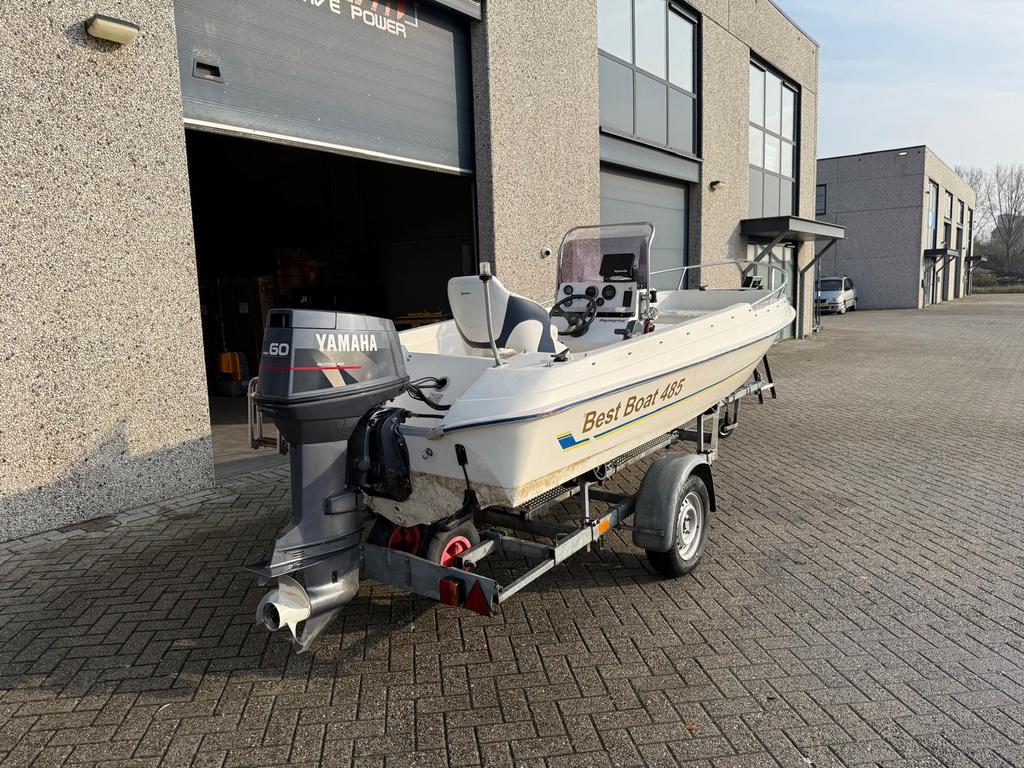 Console boot 485 60PK Yamaha Autolube, Ophalen, Zo goed als nieuw, 3 tot 6 meter, Buitenboordmotor