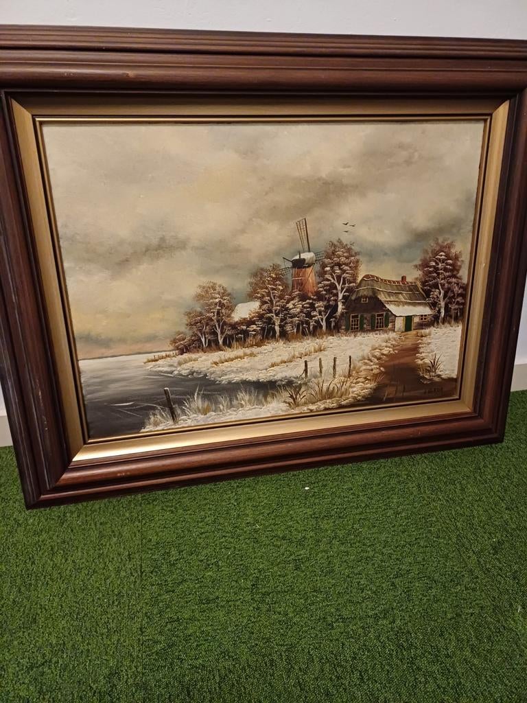 SCHILDERIJ  olieverf, Ophalen of Verzenden