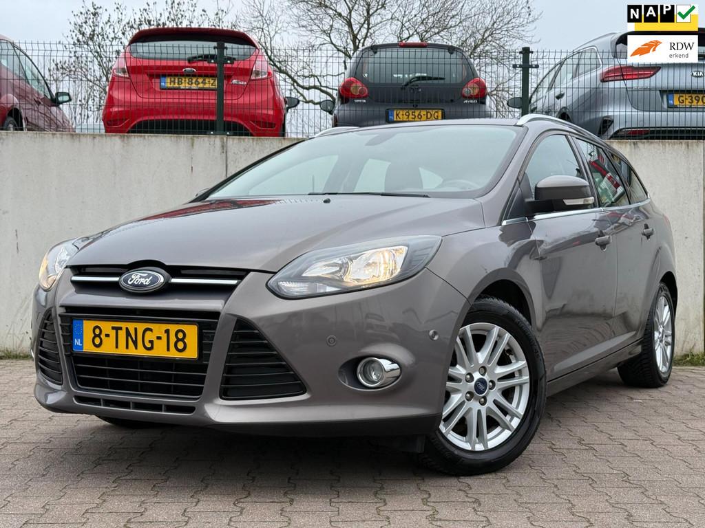 Ford Focus Wagon 1.0 EcoBoost Edition Plus/NAVI/CLIMA/PDC/CR, Euro 5, Gebruikt, Zwart, Bruin