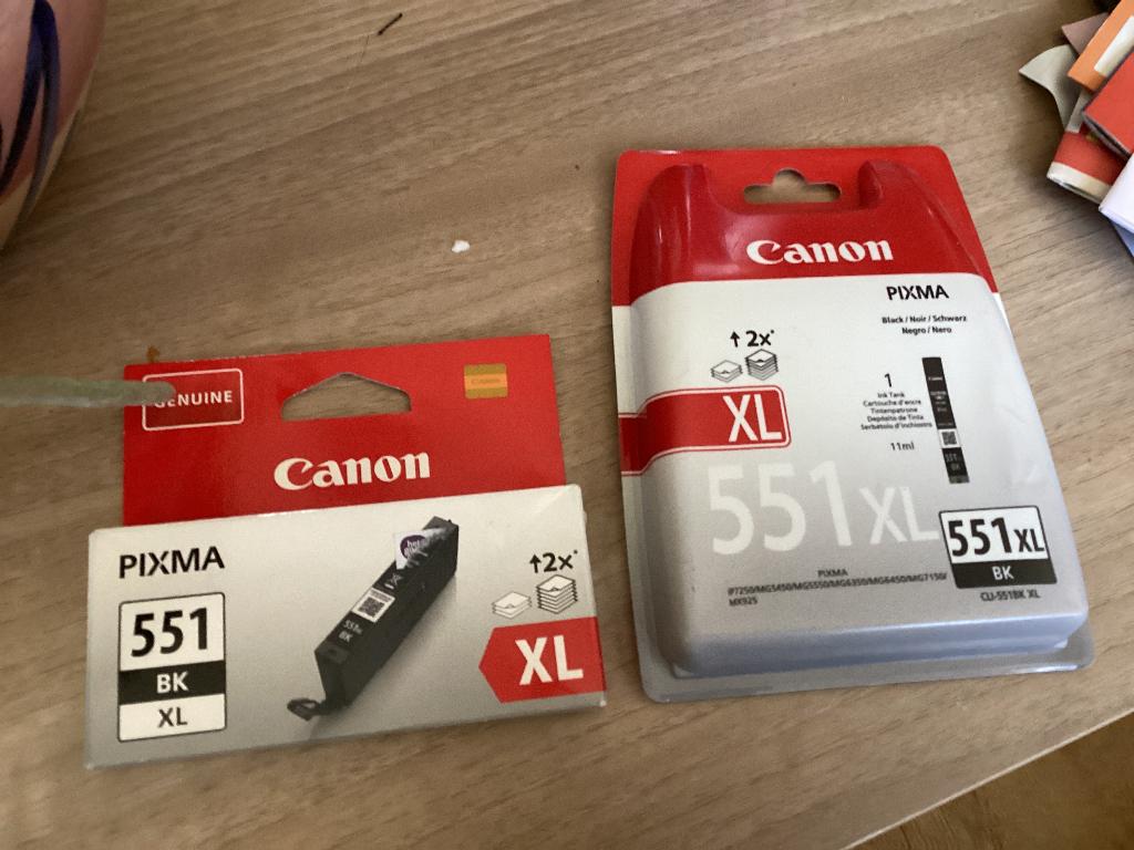2 x Canon 551 cartridges origineel, Computers en Software, Printerbenodigdheden, Ophalen of Verzenden, Nieuw, Cartridge, Canon