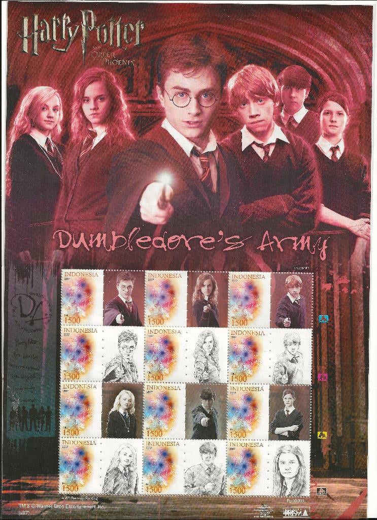 Indonesie, 4 vellen Harry Potter, Mi 2539, postfr, Postzegels en Munten, Postzegels | Nederland, Ophalen of Verzenden, Postfris