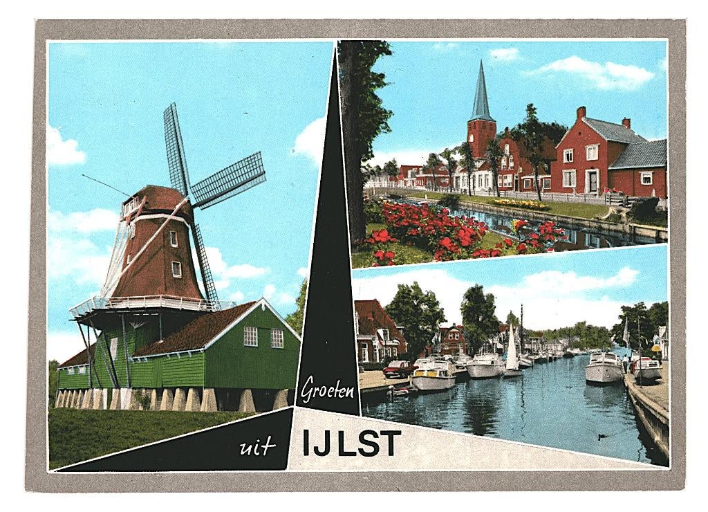 802154 IJlst Friesland Nette oude kaart Onbeschreven