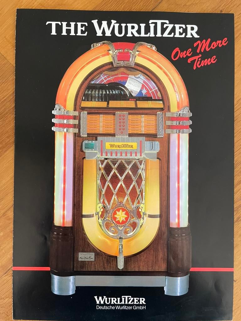 Wurlitzer One More Time flyer., Ophalen of Verzenden, Zo goed als nieuw, 1960 tot 1970, Wurlitzer