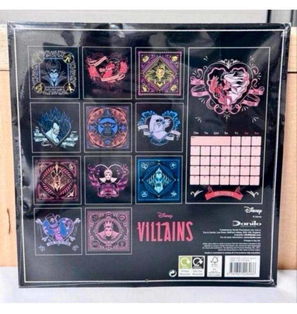 Disney Villains 2023 Calendar officiele kalender Lp formaat, Disney, Nieuw, Ophalen of Verzenden, H