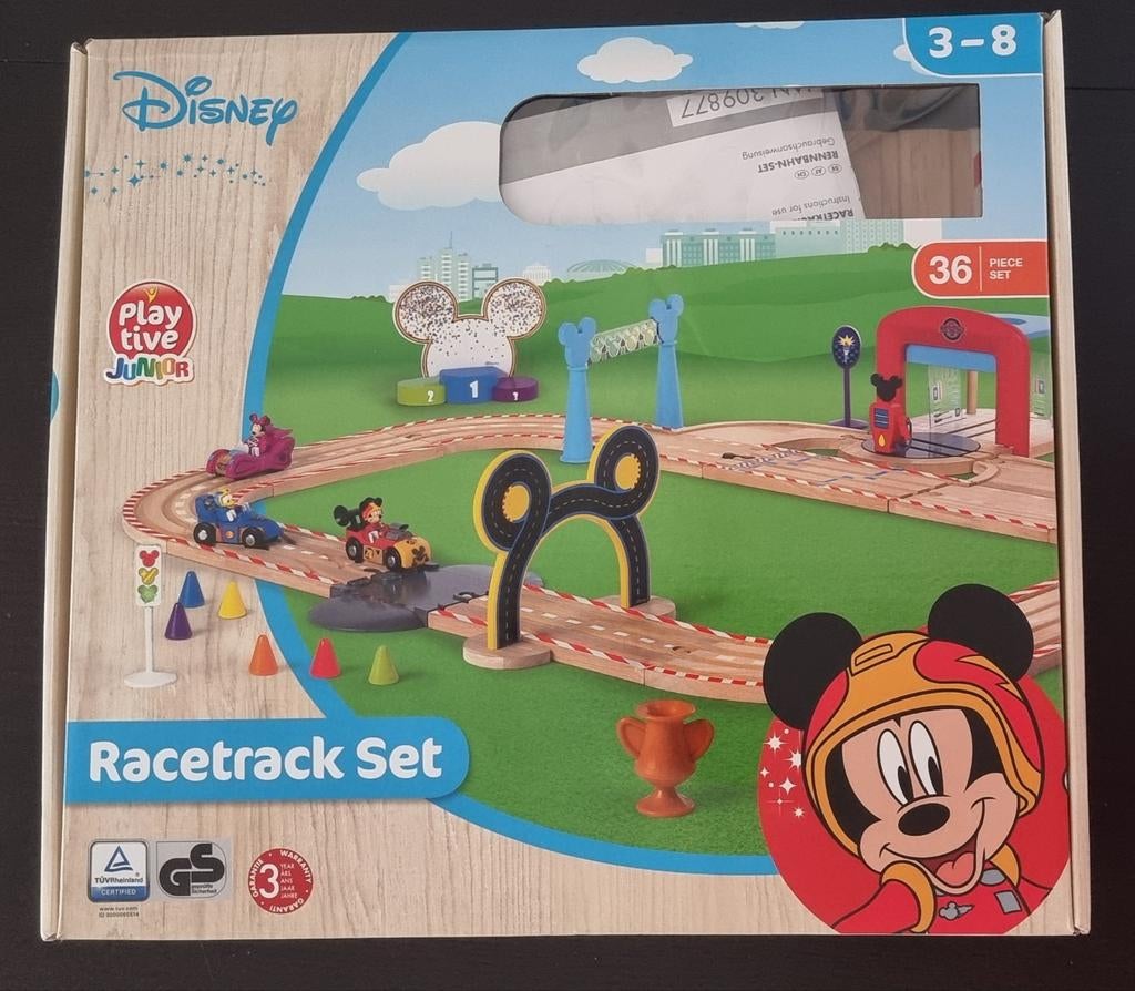Houten racebaan disney minnie mickey donald. Autobaan kids., Ophalen of Verzenden, Overige typen