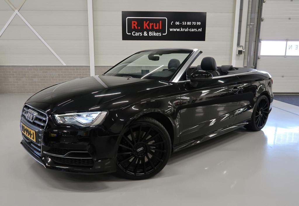 Audi S3 Cabriolet 2.0 TFSI S3 quattro Zwart Leer Navigatie 1, Auto's, Automaat, S3, Gebruikt, 4 stoelen