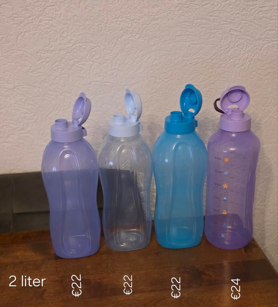 Tupperware 2 liter flessen, Ophalen of Verzenden, Nieuw, Blauw
