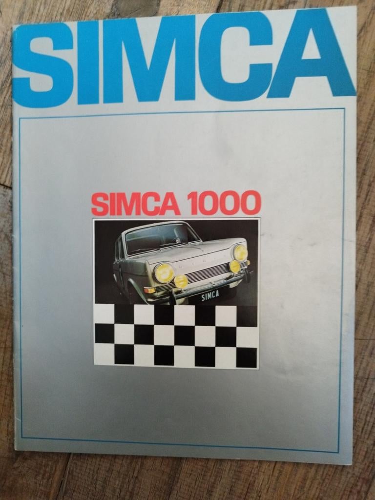 Simca 1000 brochure uit 1968 - 20 pagina's, Ophalen of Verzenden, Zo goed als nieuw, Simca