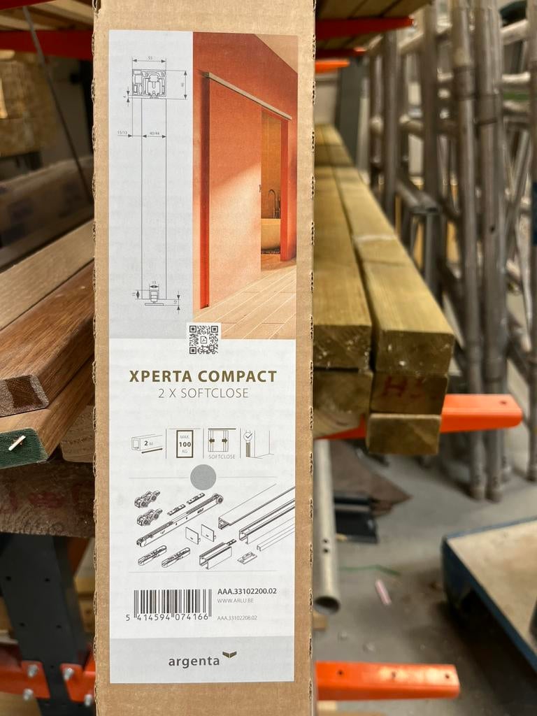 Argenta Xperta compact railsysteem, Raamkozijn, Zo goed als nieuw, Hout, Ophalen