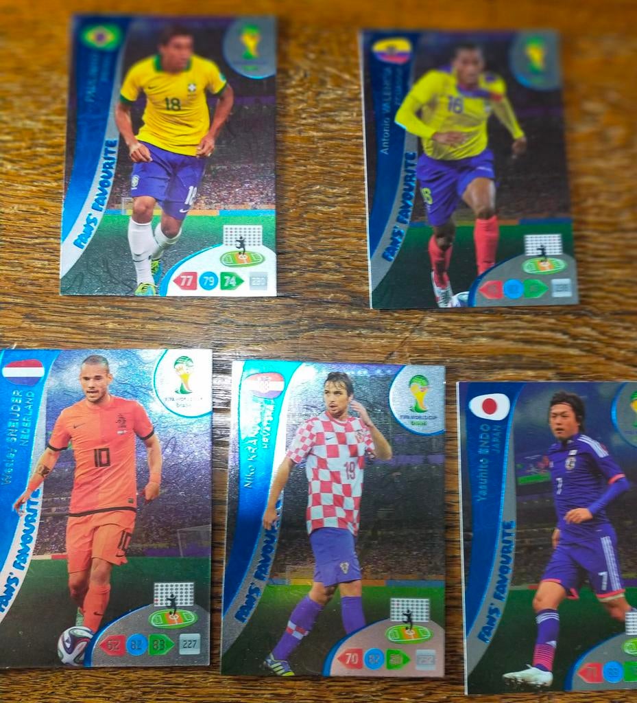 5 FIFA World Cup 2014 voetbalplaatjes, Ophalen of Verzenden