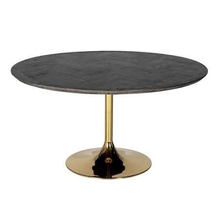 Richmond Eettafel Rond Blackbone Goud, Overige houtsoorten, Rond, Nieuw, Ophalen of Verzenden