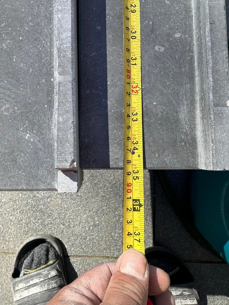 Nieuwe Belgische hardsteen raamdorpels (2 stuks), Ophalen, Minder dan 80 cm, 80 tot 120 cm, Overige typen