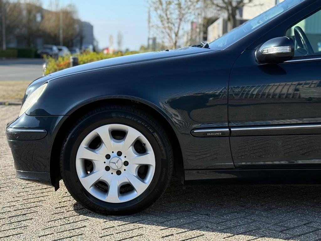 Mercedes-Benz C-klasse Combi 180 K. Elegance#Nap#Airco#Cruis, Gebruikt, 1435 kg, 1796 cc, Zwart