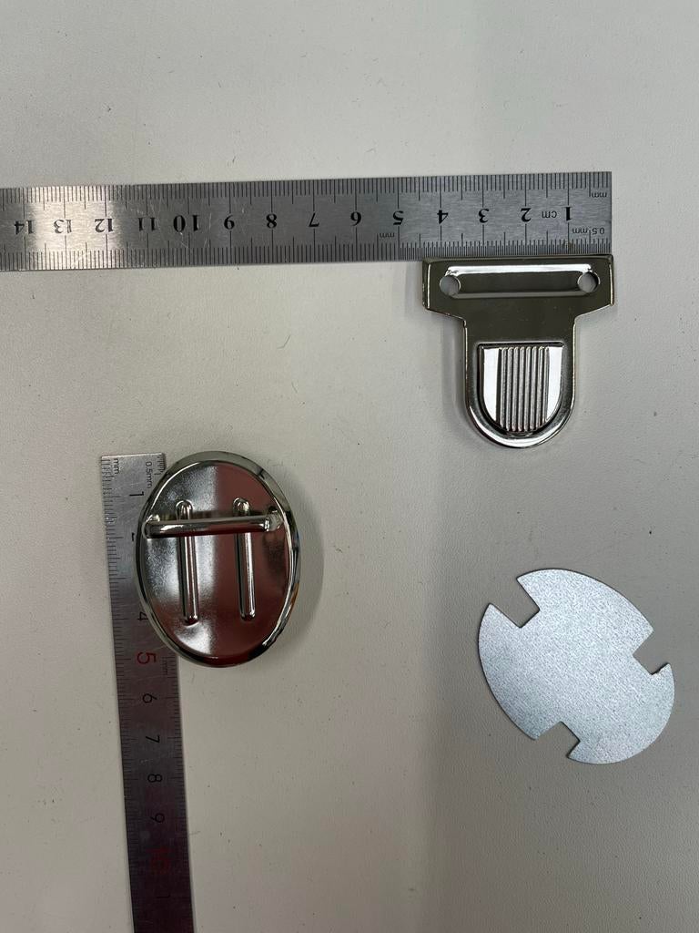 Klik sluiting zilver kleurig 10 sets, Ophalen of Verzenden, Nieuw, Rits of Sluiting