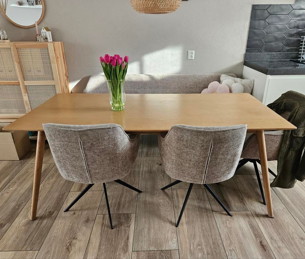 Eettafel, Huis en Inrichting, Tafels | Eettafels, Ophalen, Gebruikt, 50 tot 100 cm, Vijf personen of meer