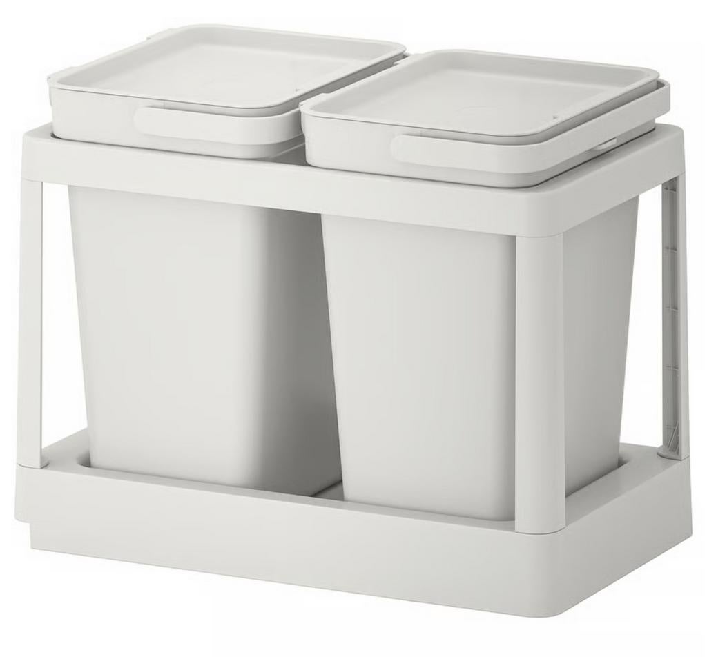 IKEA Hållbar Afvalscheiding Prullenbak 2x1L (2x10.5L), Huis en Inrichting, Woonaccessoires | Prullenbakken, Kunststof, Ophalen of Verzenden