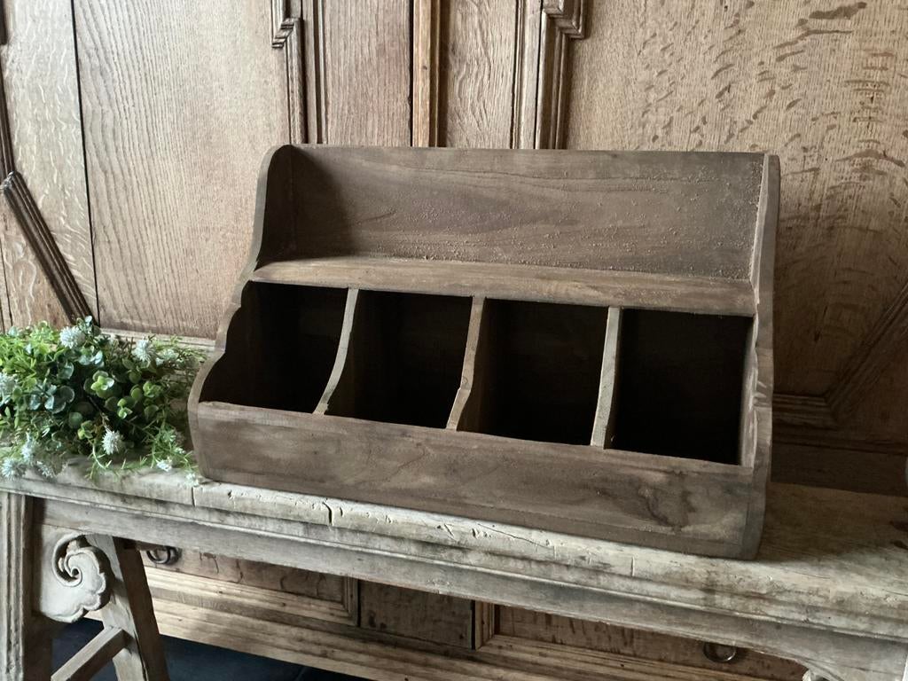 NIEUW forse teak houten gruttersbak, Huis en Inrichting, Ophalen of Verzenden, Nieuw, Hout