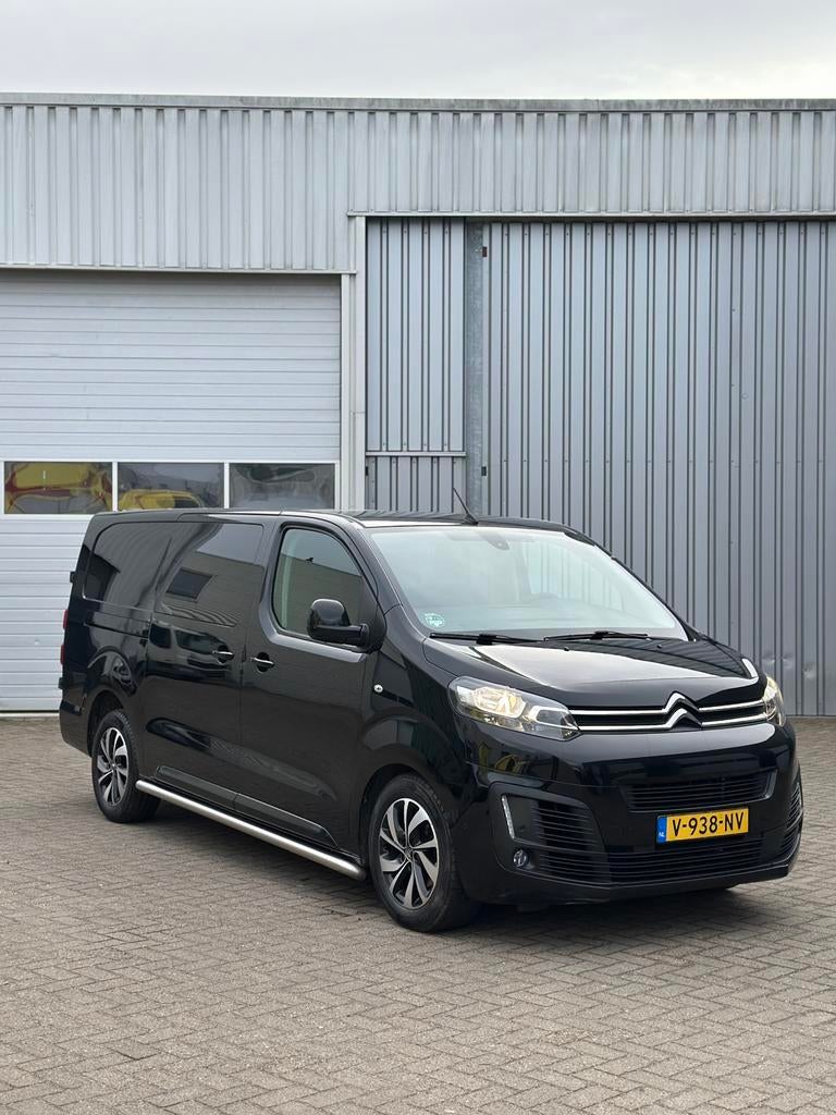 Citroën Jumpy XL 2.0 Bluehdi 180PK S&S 2018 Dubbel cabine, Auto's, Bestelauto's, Voorwielaandrijving, Stof, Citroën, Zwart