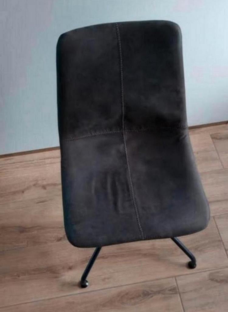 Eetkamerstoel antraciet kan 45 graden na links en rechts dra, Ophalen of Verzenden, Grijs, Eén