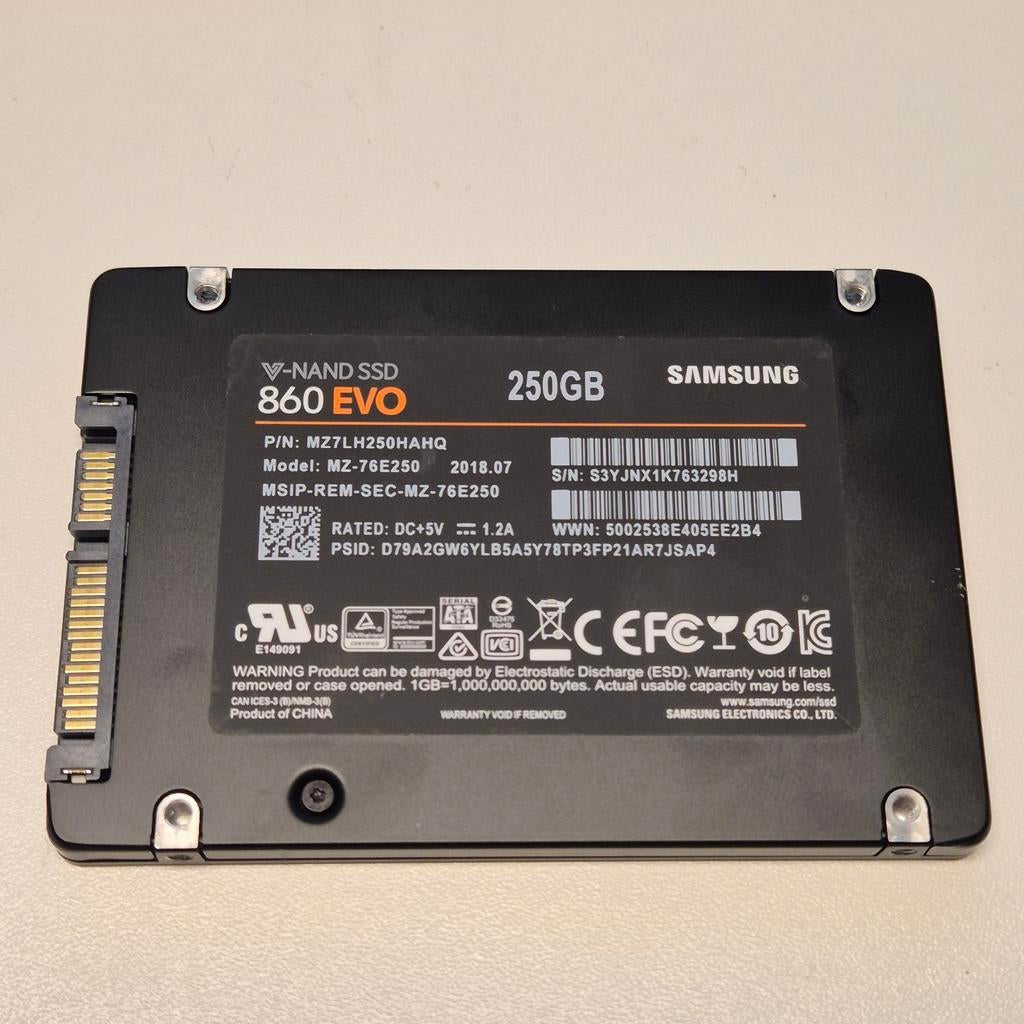 Samsung 860 EVO 250GB SSD 2,5" Sata, Intern, Gebruikt, Verzenden, Samsung