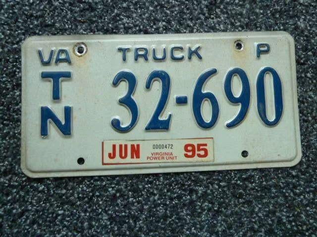 Kentekenplaat licenseplate Virginia Truck 95 USA, Verzenden, Gebruikt, Auto's