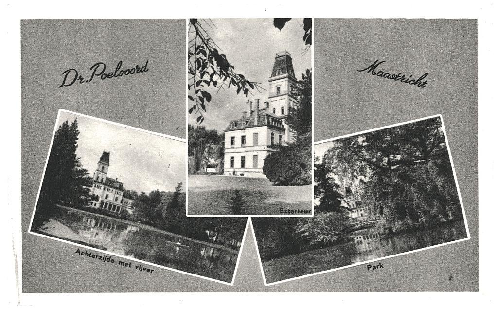 991329 Maastricht Dr Poelsooed 1953 Gelopen met postzegel, Ophalen of Verzenden, 1940 tot 1960, Gelopen, Limburg