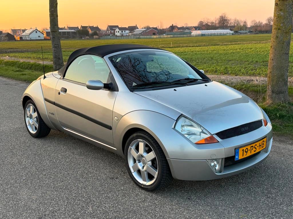 Ford Streetka Ka 1.6 Futura APK 02-2027 Airco Leder NAP, Auto's, 1599 cc, Handgeschakeld, Euro 4, Zilver of Grijs