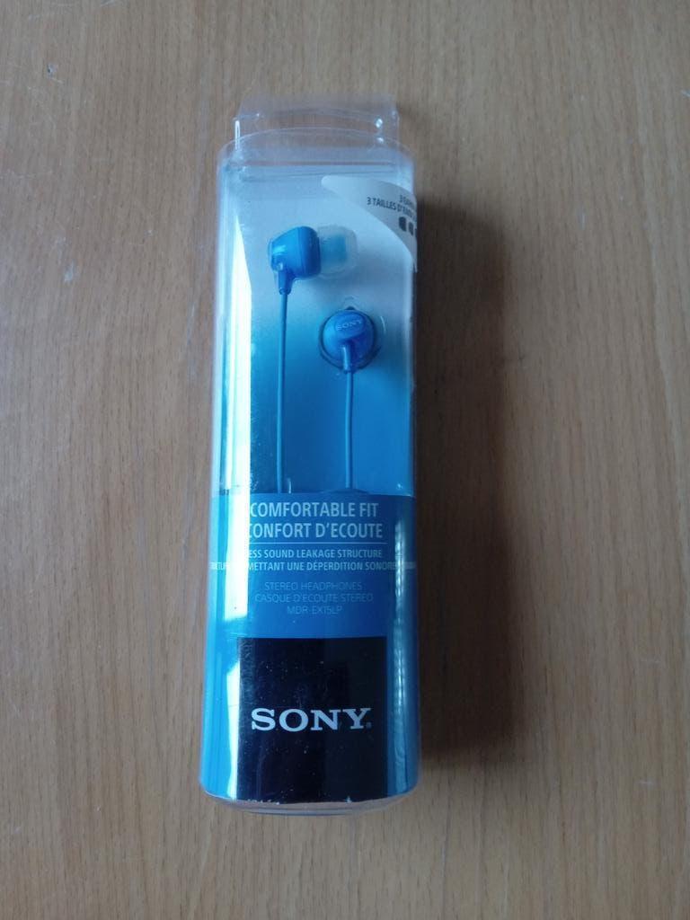 Sony oordopjes MDR-EX15LP blauw NIEUW, In gehoorgang (in-ear), Nieuw, Ophalen of Verzenden, Sony