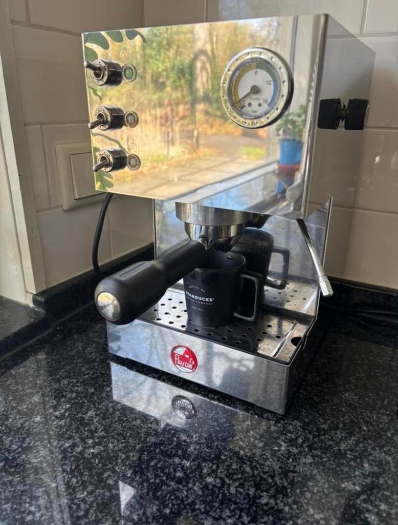 La Pavoni Espressomachine Gran Caffe - Type CFL, Gebruikt, Verzenden, Espresso apparaat, Gemalen koffie