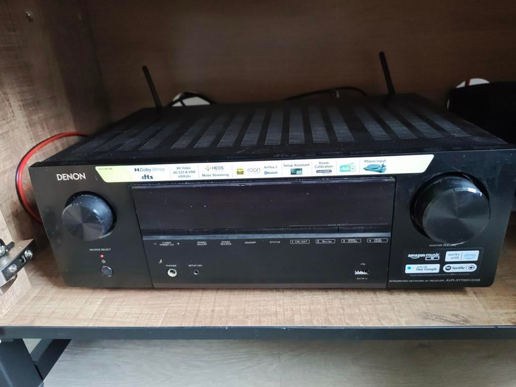 Denon AVR-X1700H AV-receiver met 7.1 Jamo speakerset, Denon, Ophalen of Verzenden, Zo goed als nieuw, 120 watt of meer