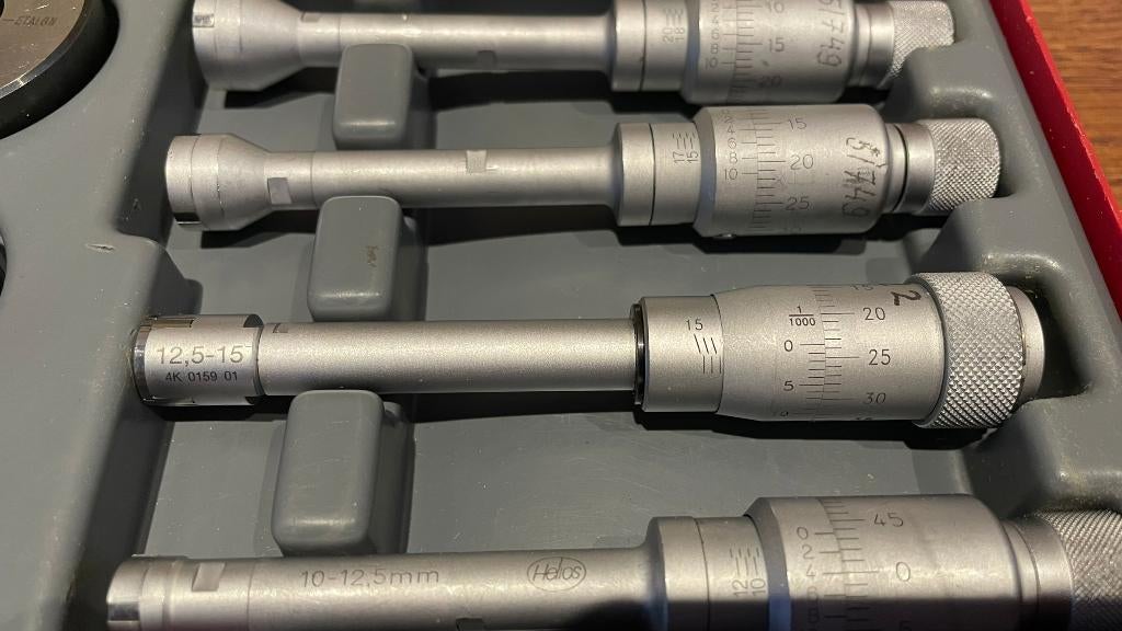 Helios 3 punts binnenmicrometer schroefmaat 10-20mm 0.002, -, Helios, Ophalen of Verzenden, Zo goed als nieuw
