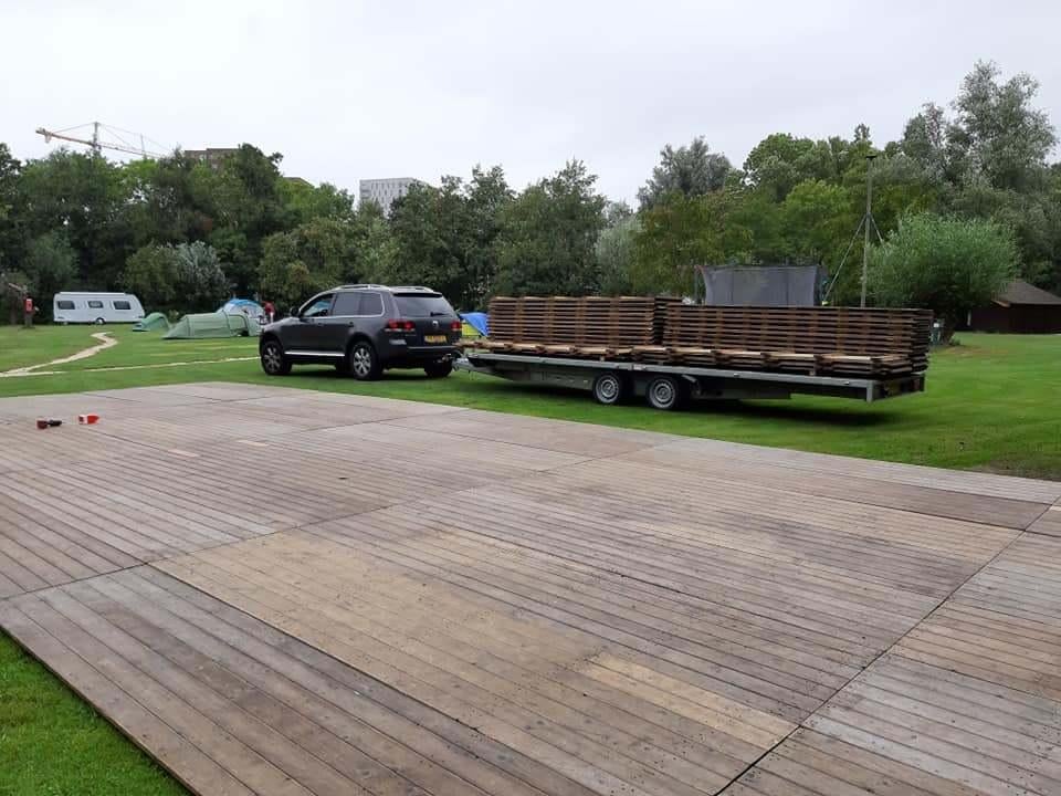 Vlondervloeren tentvloer te huur voor stretchtent pagode ed, Hobby en Vrije tijd, Feestartikelen | Verhuur, Ophalen of Verzenden