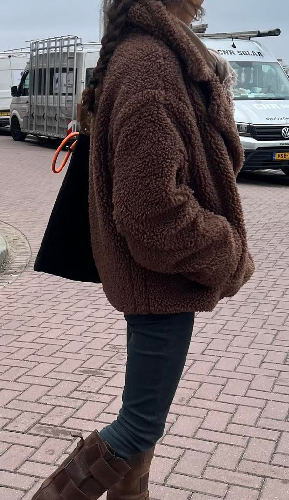 teddy jacket, Ophalen of Verzenden, Zo goed als nieuw, Maat 38/40 (M), Zwart