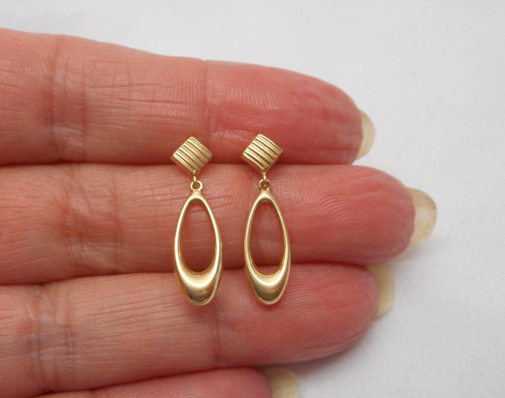 14 karaat gouden fantasie oorbellen nr.474, Sieraden, Tassen en Uiterlijk, Antieke sieraden, Verzenden, Goud, Oorbellen