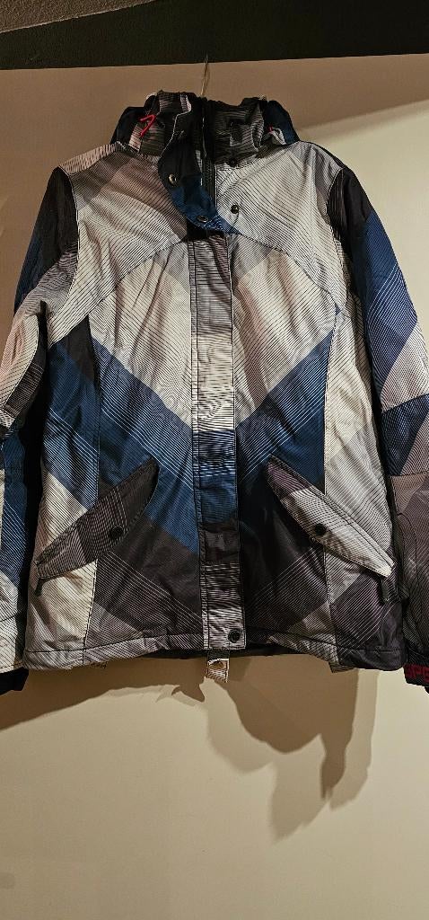 Spex blauw witte grijze skijas ski jas wintersport ski jack, Spex, Ophalen of Verzenden, Jack, Maat 36 (S)