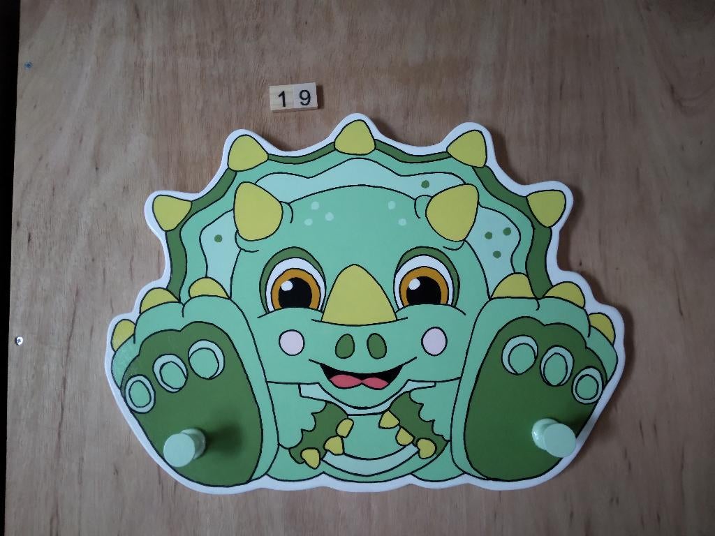 Kinderkapstok 19 Dino, Ophalen of Verzenden, Nieuw, Kapstokje
