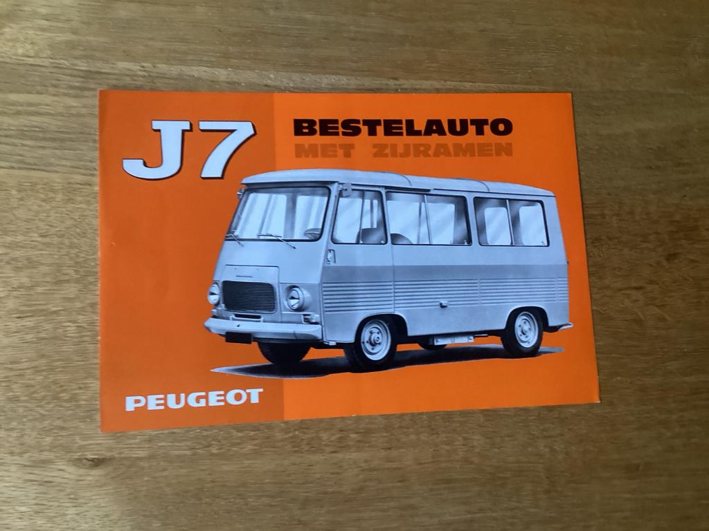 Peugeot J7 Bestelauto met Zijramen - Leaflet 1967, Ophalen of Verzenden, Peugeot