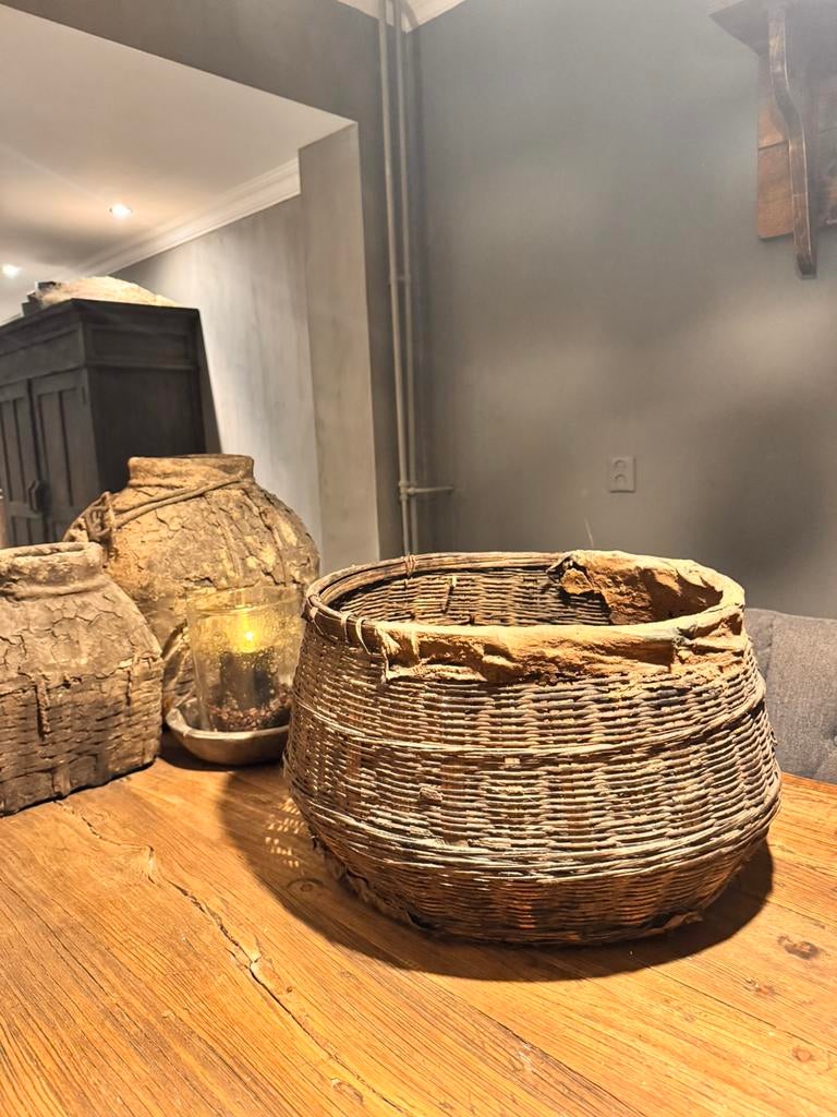 Xxl leemmand rond, Huis en Inrichting, Overige materialen, Mand, Rond, Nieuw