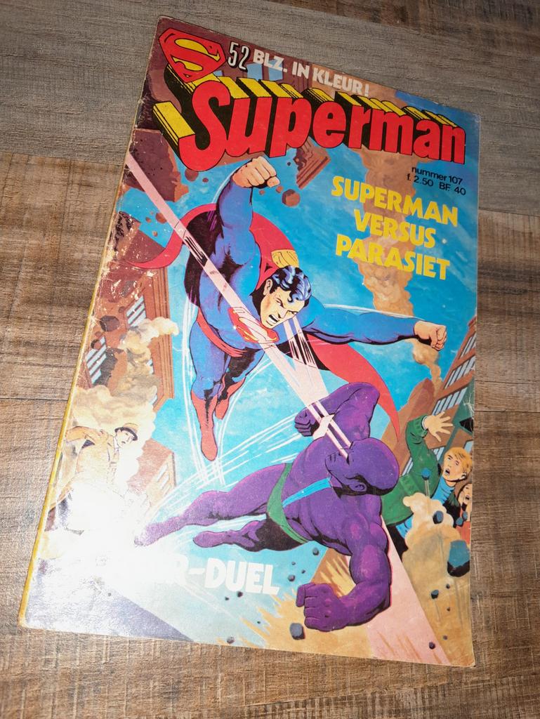 Vintage comic Superman, nummer 107 ‘80, Kontekst/Vrijbuiter, Boeken, Strips | Comics, Gelezen, Meerdere comics, Europa, Ophalen of Verzenden