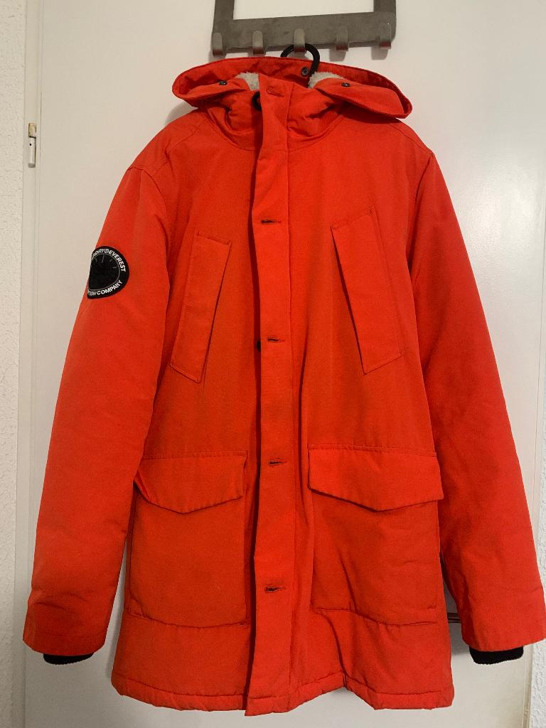 Superdry Everest winterjas Heren, Ophalen, Oranje, Zo goed als nieuw, Maat 46 (S) of kleiner