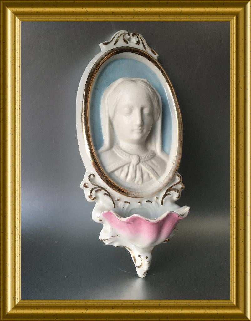 Groot oud porseleinen wijwatervat, Antiek en Kunst, Ophalen of Verzenden