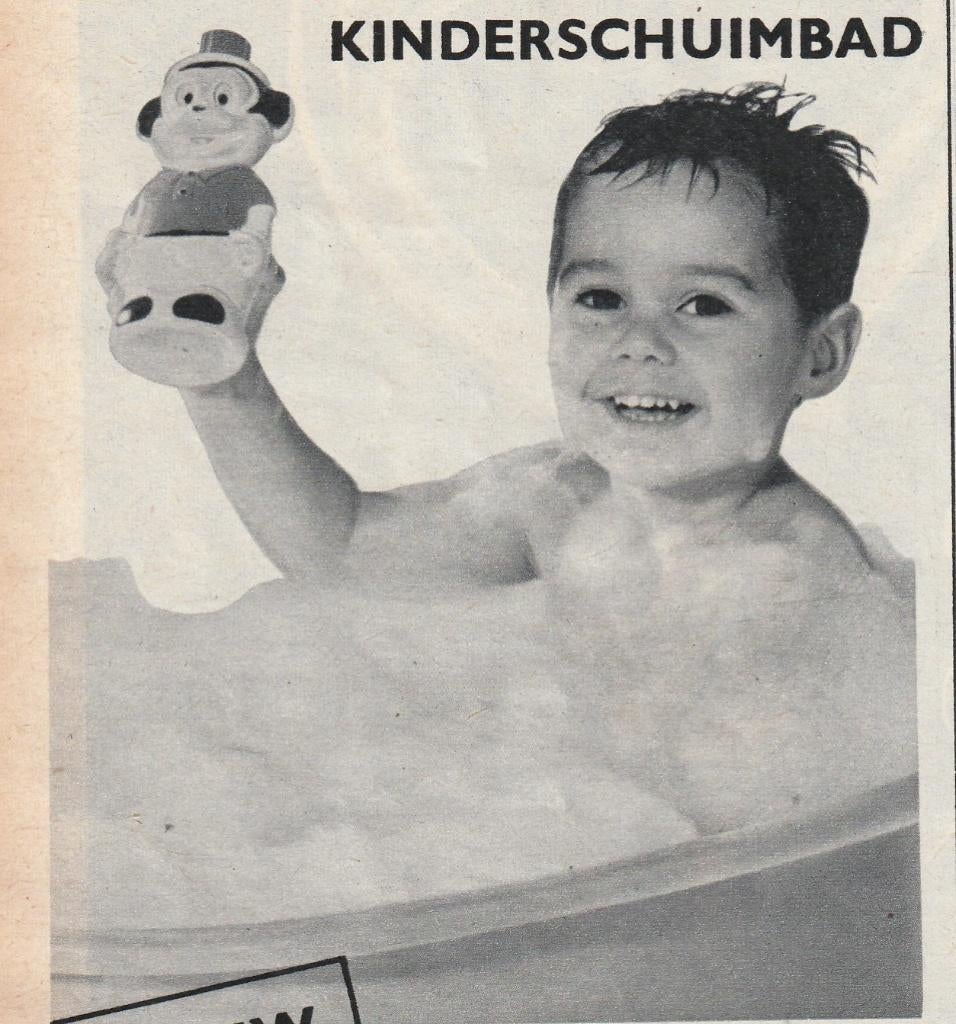 Retro reclame 1963 Soaky badschuim jongetje bad Disney pop, Verzamelen, Retro, Overige typen, Verzenden